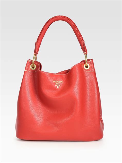 prada hobo red|prada hobo bag women.